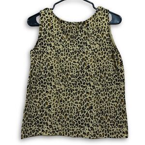 White Stag Leopard Print Sleeveless Tank Top - Size Medium